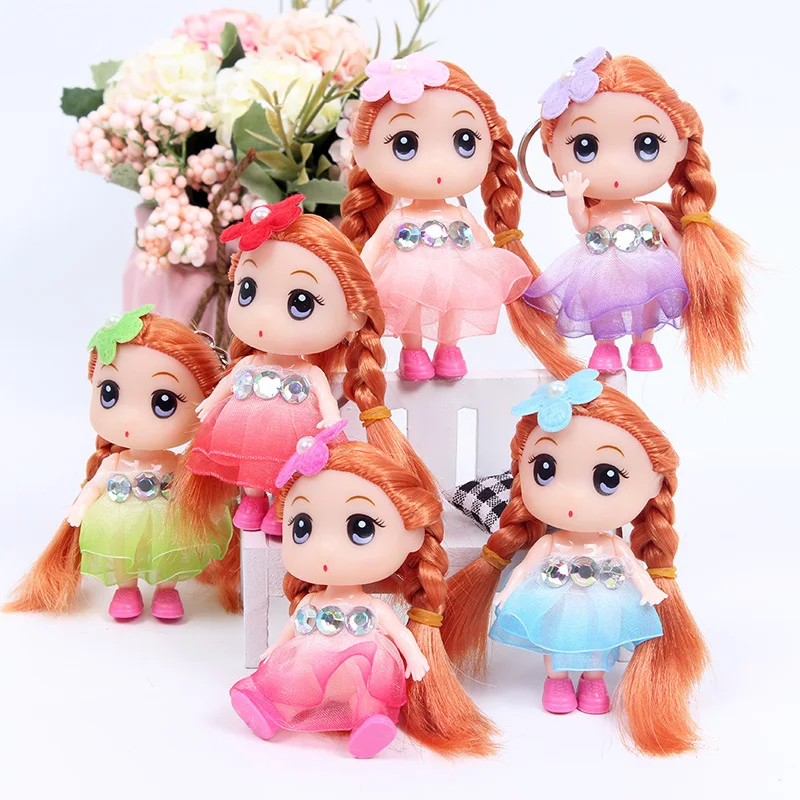 9 см градиентная юбка принцесса невесты спутанная кукла Полная Детская брелок