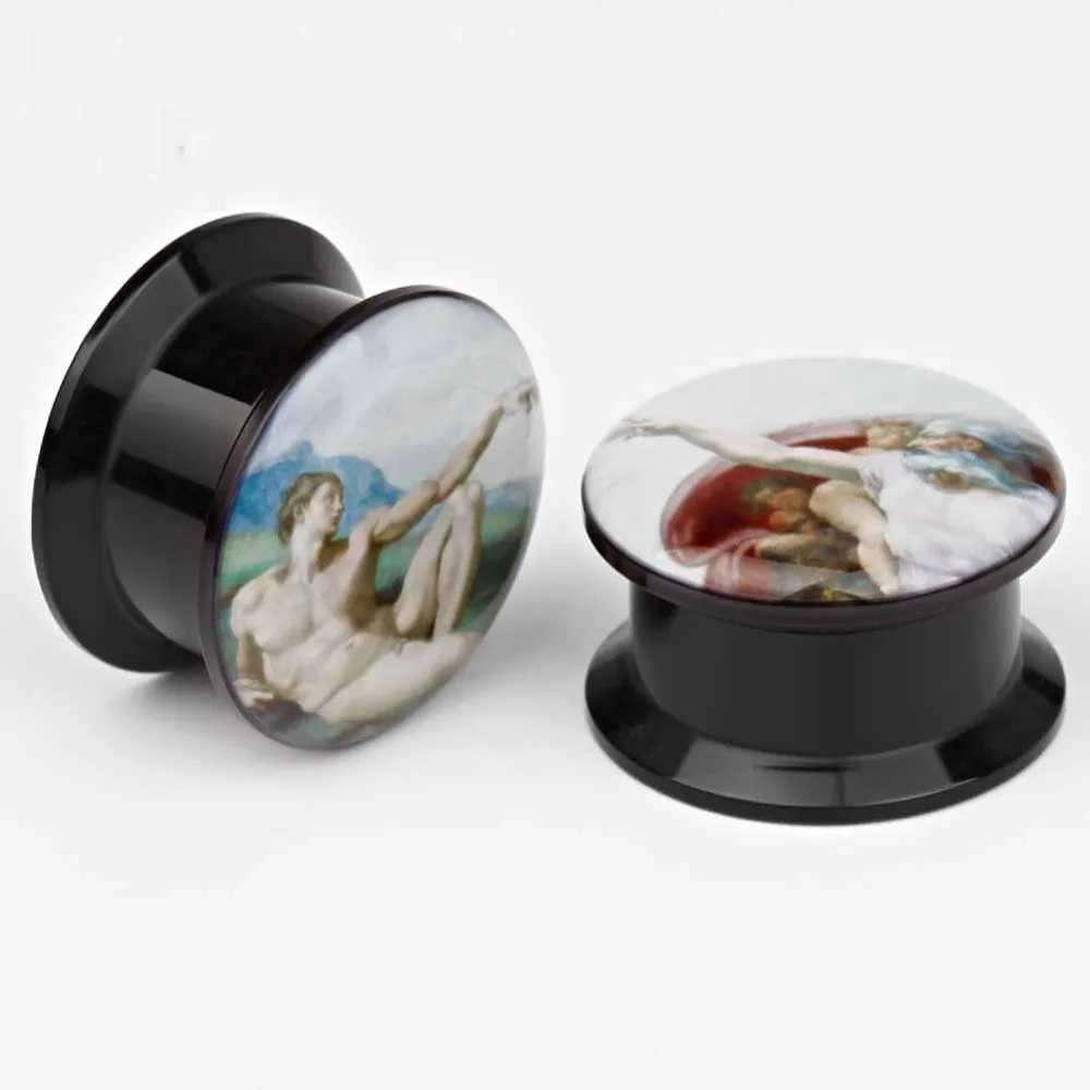 Серьги-растяжки TBOSEN с акриловым рисунком Для Пирсинга Ушей Ювелирное Украшение