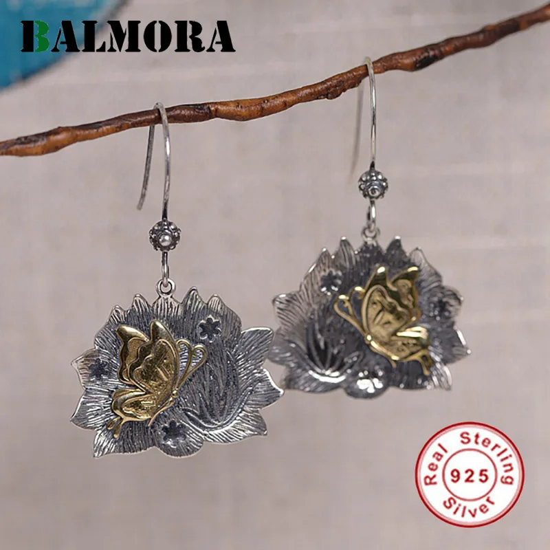 Подвеска BALMORA в виде бабочки и лотоса для женщин реальная оригинальная модель 925