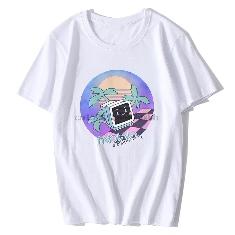 Vaporwave футболка эстетичный винтажный стиль мужская летняя мода высокое качество