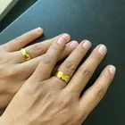 Простые обручальные кольца из нержавеющей стали 2468 мм, золотые гладкие парные кольца для женщин и мужчин, модные ювелирные изделия на годовщину, подарки