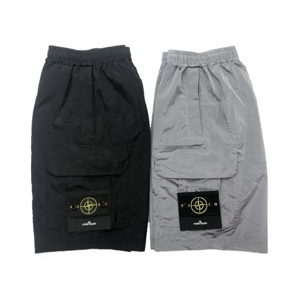 

2021 New Men's Casual Shorts Stone Metallic Nylon Functional Sports Shorts Men Shorts