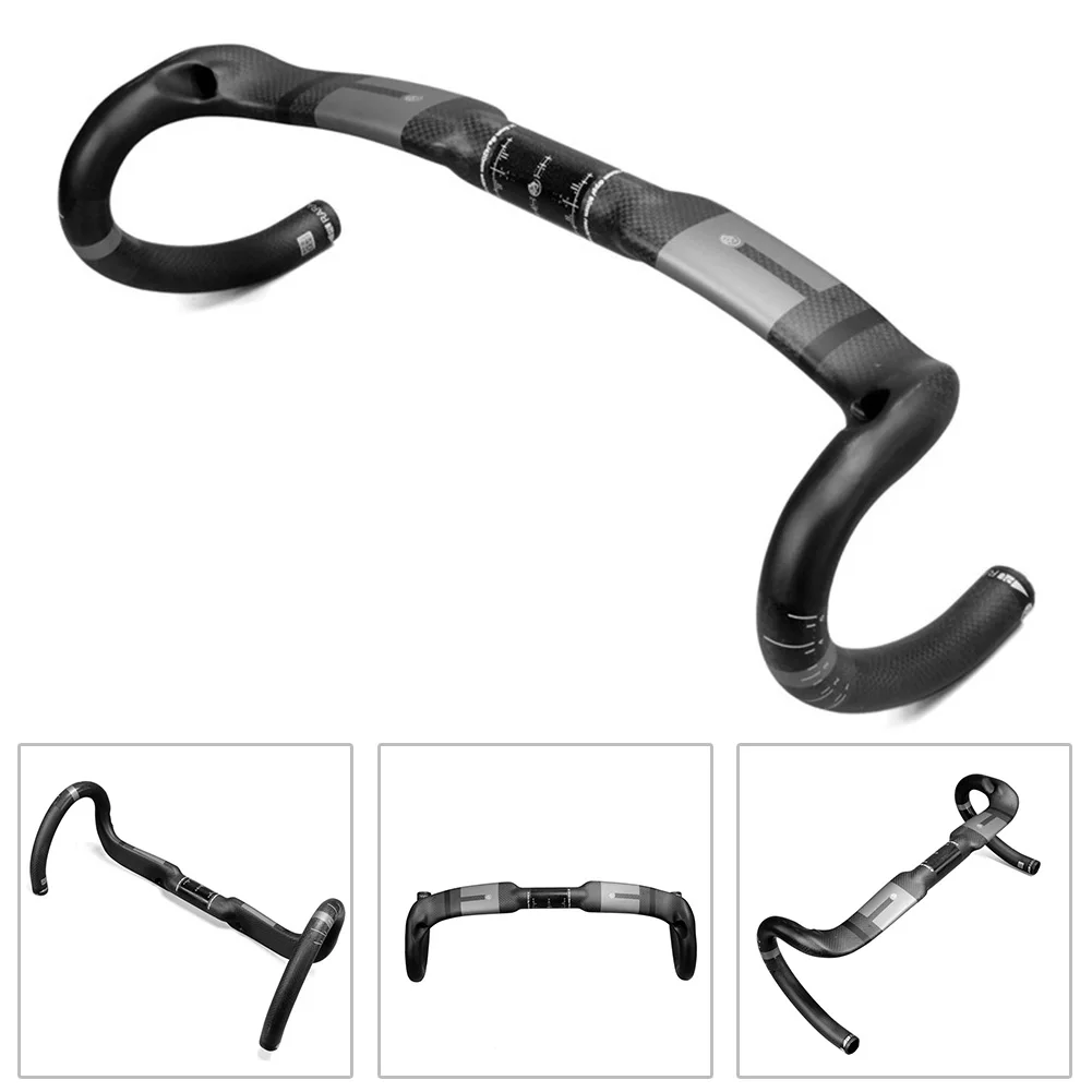 

Mountain Bicycle Bend Handlebar T700 Carbon Fiber MTB Road Bike Handle Bent Bars Cycling Bike Parts Accessories 400/420/440mm