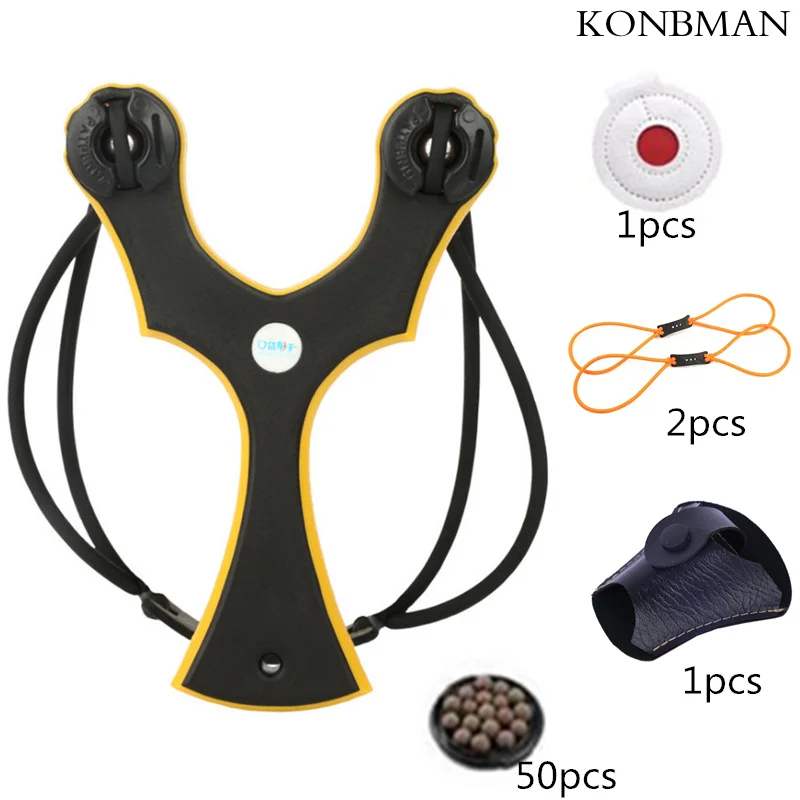 

Powerful Slingshot Pocket Outdoor Hunting Airsoft Game Slingshot Shooting Adult Hunting with Flat Round Rubber Band 2020