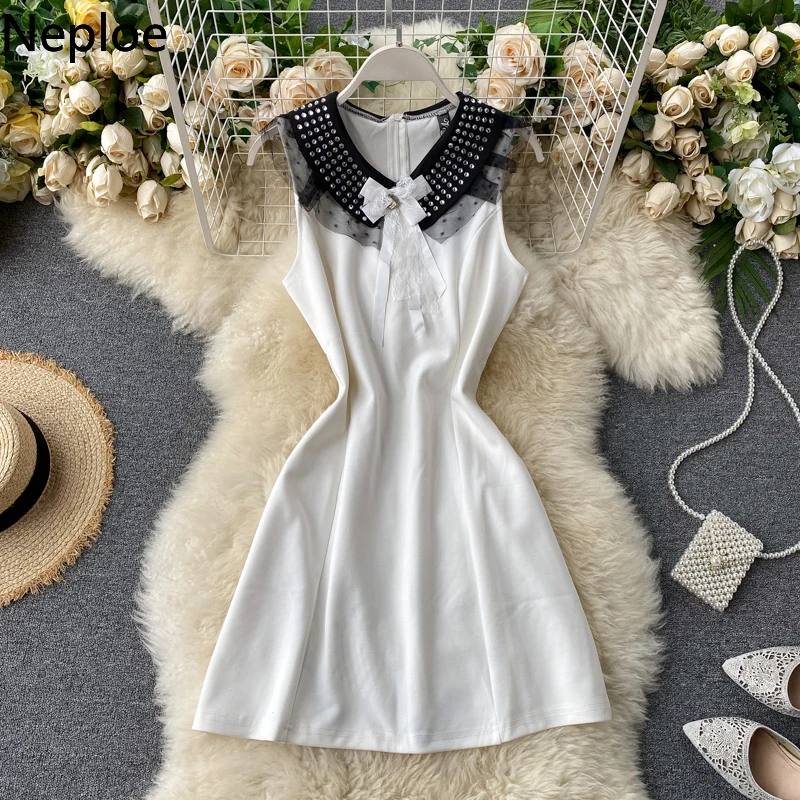 Женское Сетчатое платье Neploe вечерние платья в стиле Питера Пэна мини с высокой