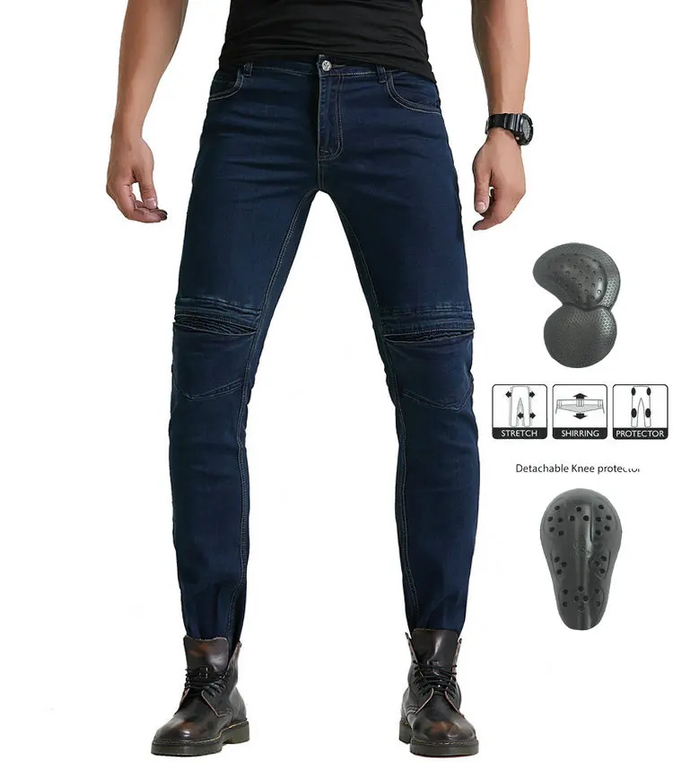 Мотоцикл езды от высокоэластичные джинсы защитный мужской тип локомотив