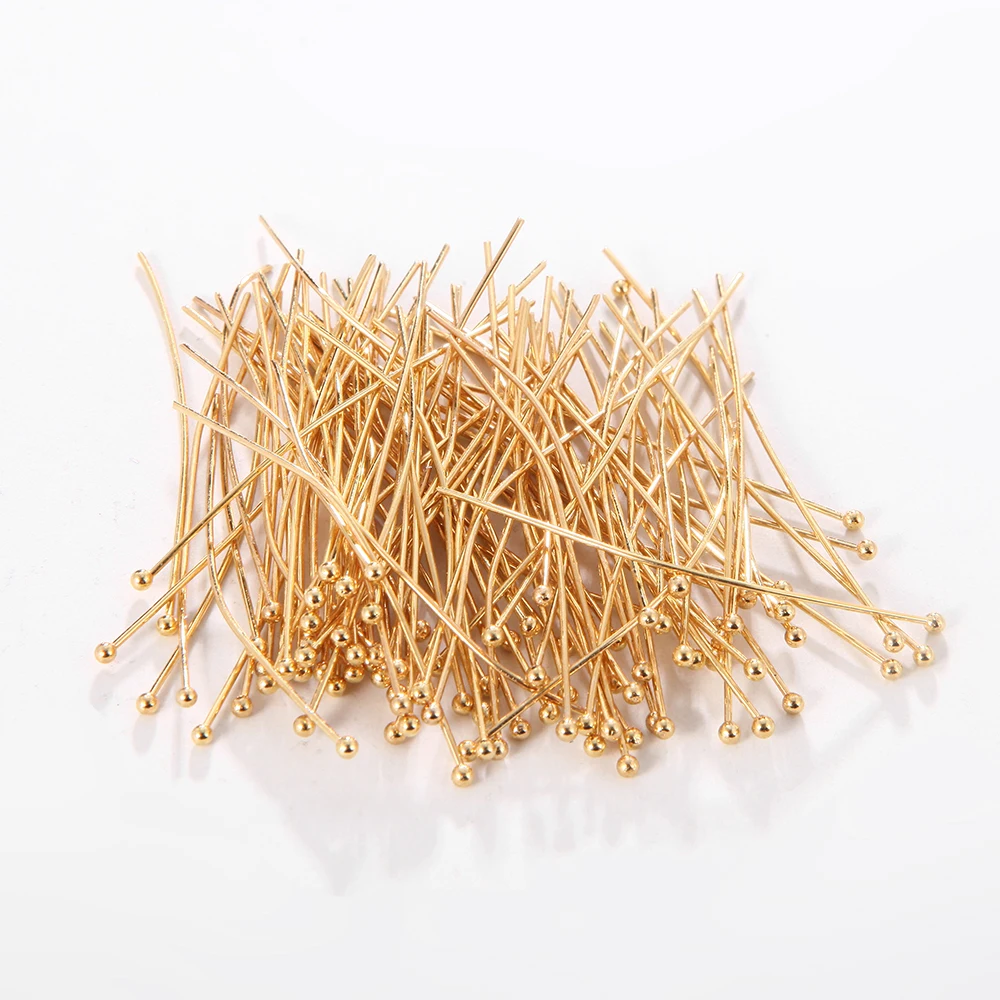 

Dinicessa 50pcs/Lot Stainless Steel Length 20mm 30mm 40mm 50mm Ball Head Pins Diameter 0.6mm For DIY Jewelry Making Wholesale