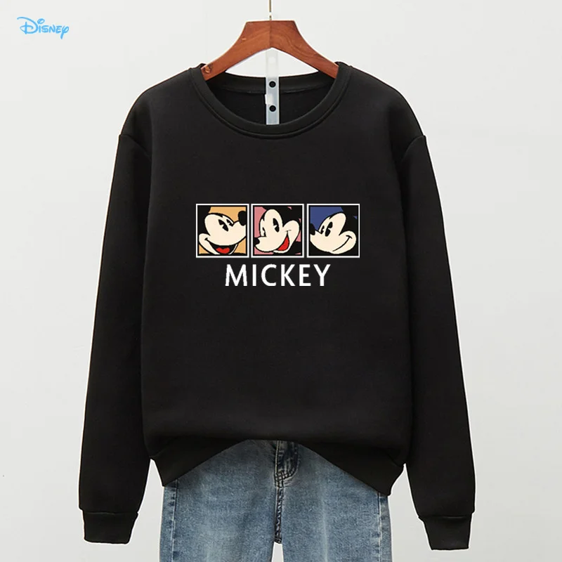 

Disney Cute Women Hoodies Mickey Mouse Men Women Pullovers Hoodies Sweatshirts Minnie Mouse 90s Aesthetic Hoody Streetwear Tops