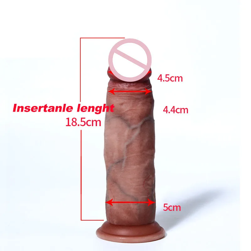 Мягкий реалистичный скользящий пенис крайней плоти 18 см Стимулятор точки G
