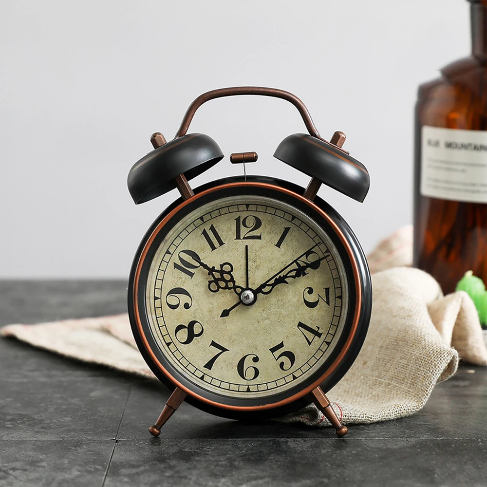 Женский винтажный будильник Европейский 3 дюймовый Ретро металлический