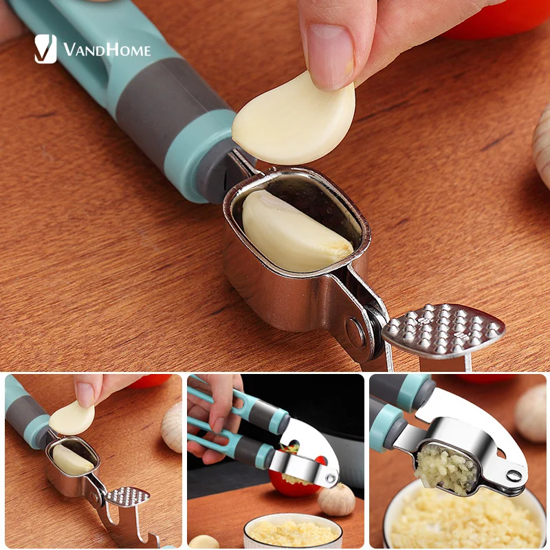 VandHome Пресс для чеснока из нержавеющей стали ручной измельчитель имбиря и с