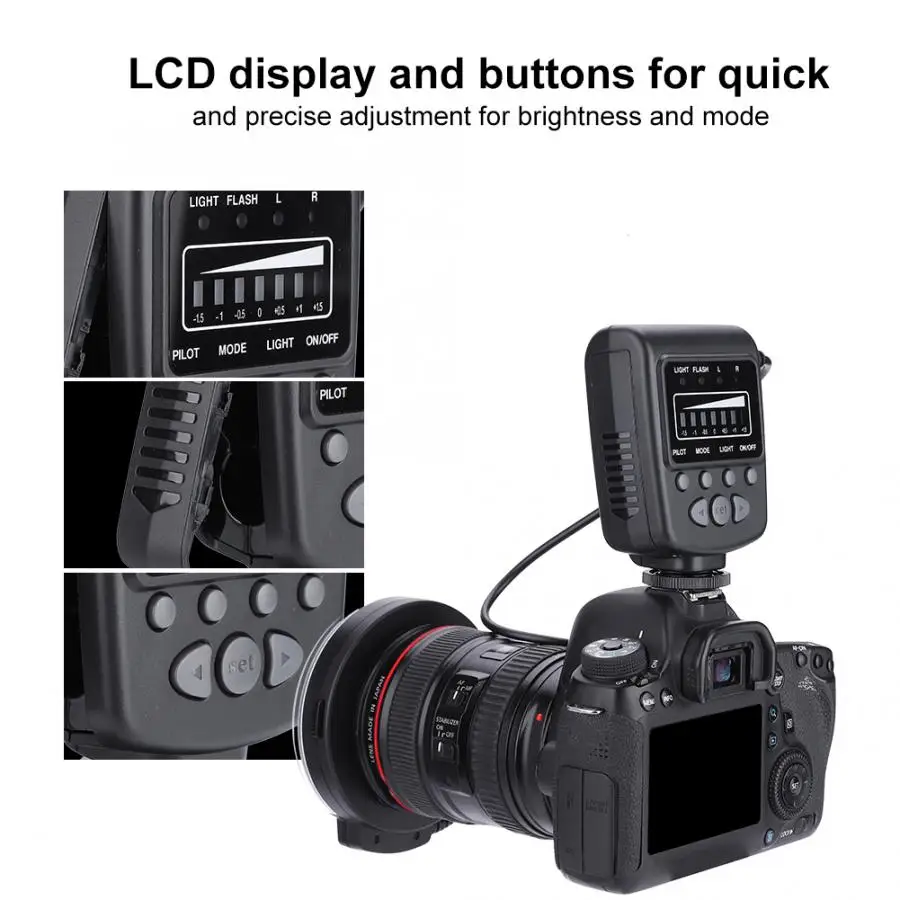 MEIKE FC-100 Портативный Универсальный светодиодный кольцевой вспышки видео камера заполняющий свет комплект 5000k макро кольцо вспышка для Canon Nikon фотографии