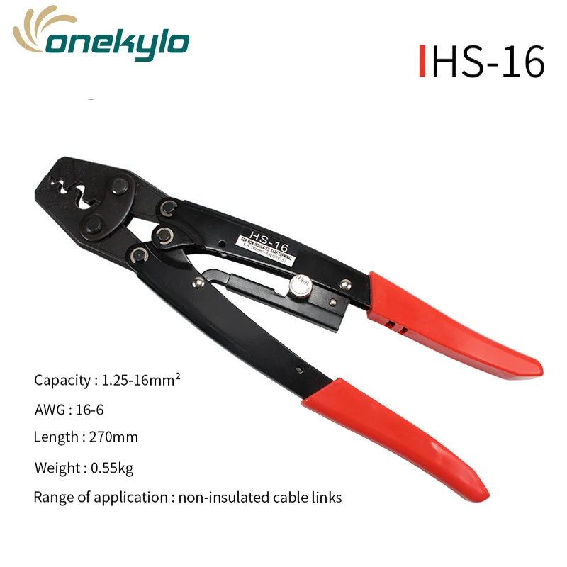Crimping Pliers Non Insulated Terminals Japanese Style Self Locking Capacity 1.5-16mm2 Electric Hand Tools Ratchet Crimping Tool