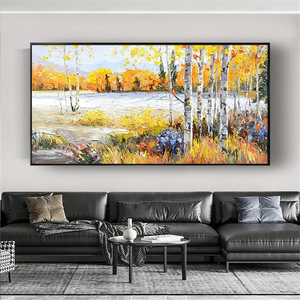 

New 100% Hand Painted Abstract tree Art Wall Picture Handmade landscape Tree Canvas Oil Painting For Living Room Home Decor