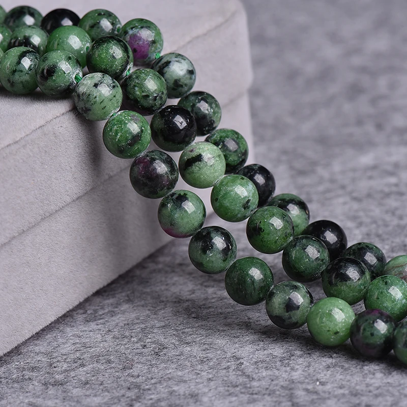 Loose beads epidote Круглый 6/8/10/12/14 мм красный/зеленый 14 дюймов природа для изготовления