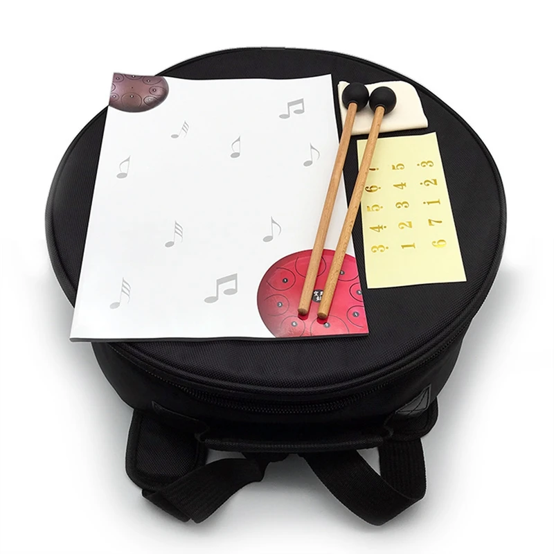 

6 Inches Steel Tongue Drum Ethereal Drum 8 Kinds of Notes with Drumstick,Travel Bag, Suitable for Children Adults