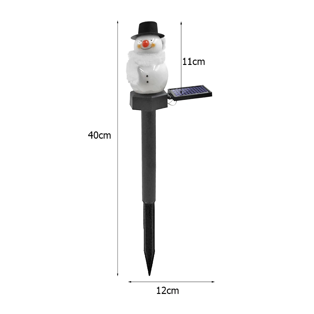 

LED Solar Christmas Snowman Ground Lamp Yard Landscape Lawn Light High Resin Handicraft Outdoor Garden for Household Decor