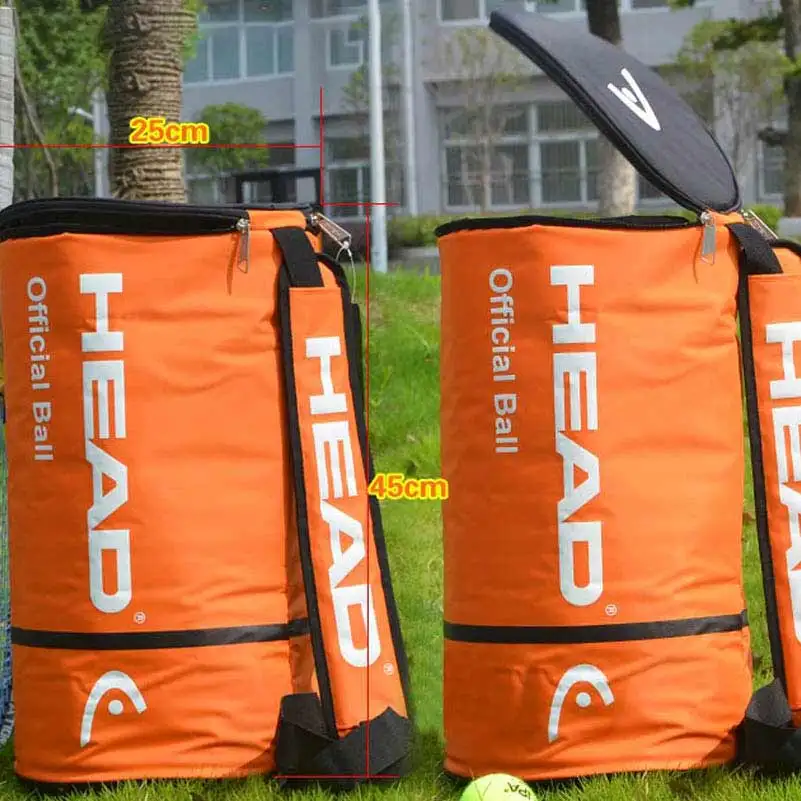 Head Tennis Ball Bag Single Shoulder Tennis Racket Backpack Large Capacity For 70-100pcs Balls Outdoor Training Equipment