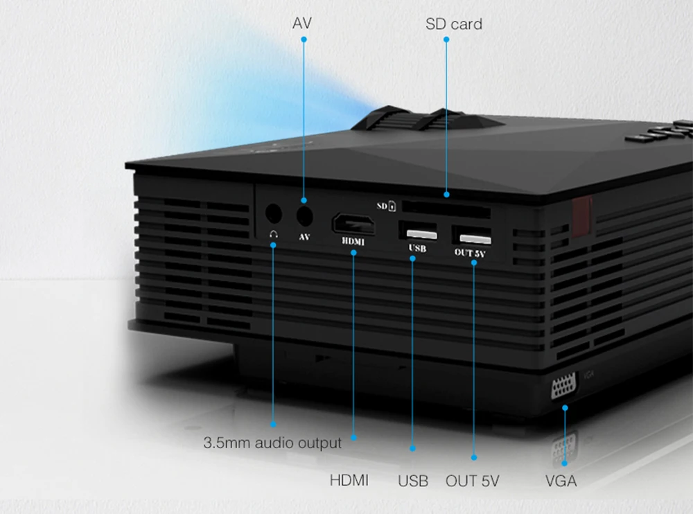 ALSTON UC68/UC68H светодиодный проектор UC46 Plus обновленная версия домашнего кинотеатра 2400 люмен AV HDMI USB Miracast/Airplay