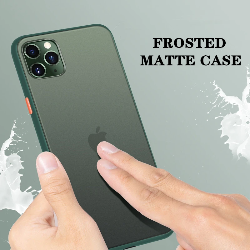 Ультратонкий матовый Противоскользящий чехол для Iphone 11 Pro Max X Xs XR 6S 6 7 8 Plus лучшая