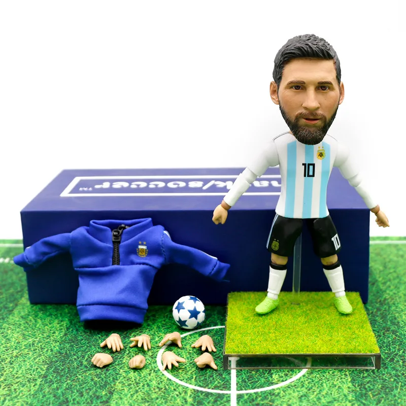 

Football Stars Ronaldo Messi Neymar Pogba figure souvenir model decoration the best gift collectible toys for football fans