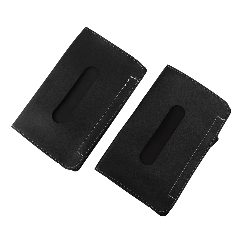 

2PCS Car Tissue Holder, Leather Car Visor Tissue Holder Mask Holder Seatback Tissue Paper Storage Cases for Auto Vehicle