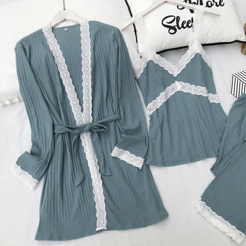 Женские пижамные комплекты MECHCITIZ на осень-зиму 3 предмета сексуальное нижнее