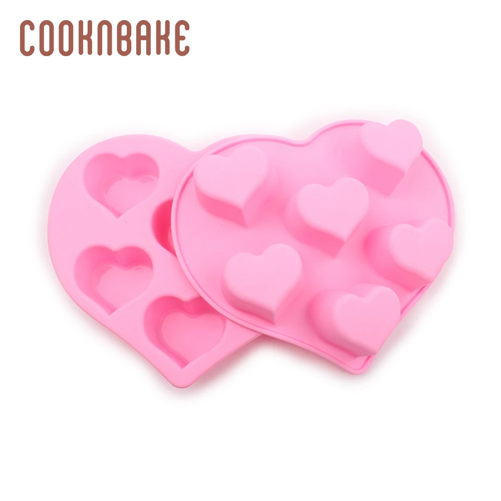 COOKNBAKE heart silicone mold for handmade soap 6 cavity resin candle tool cake bread biscuit pastry bakeware DIY Valentine |