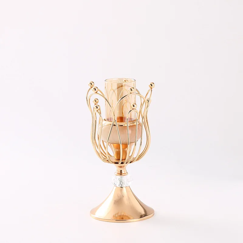 

European Style New Iron Candlestick Wedding Light Luxury Simple Decoration Family Festival Party Decoration Crafts Customization