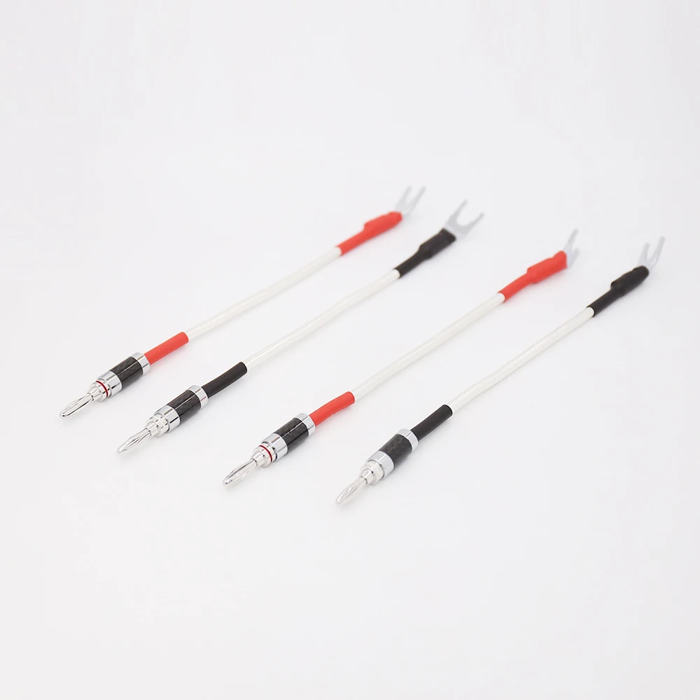 

High Quality Preffair JUMPER LINKS Performance Speaker Cable 4pcs Banana Plugs - Spades