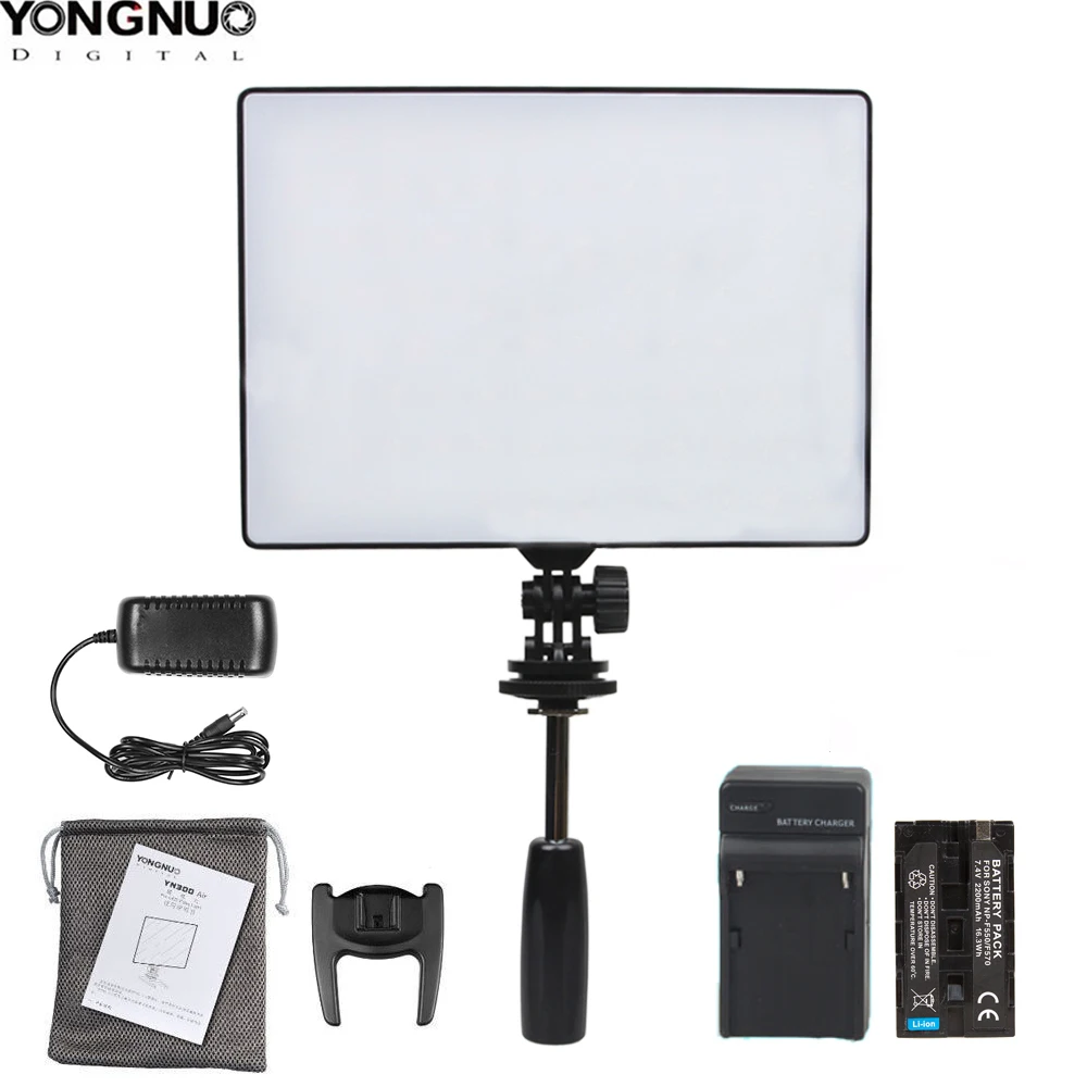 

YONGNUO YN300 Air YN300air 3200k-5500k YN-300 air Pro LED Camera Video Light with NP- F750 Battery and Charger for Canon Nikon