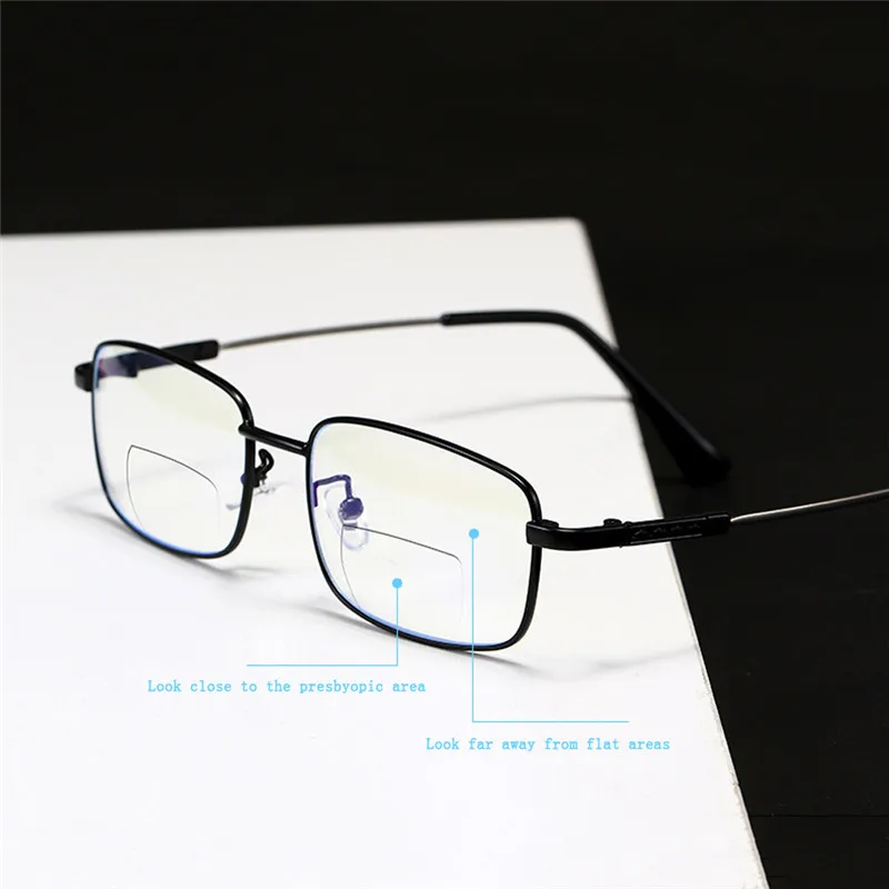 

iboode New Classic Anti Blue Light Reading Glasses Men Women Titanium Alloy Presbyopia Eyewear Outddor Driving Goggle Eyeglasses