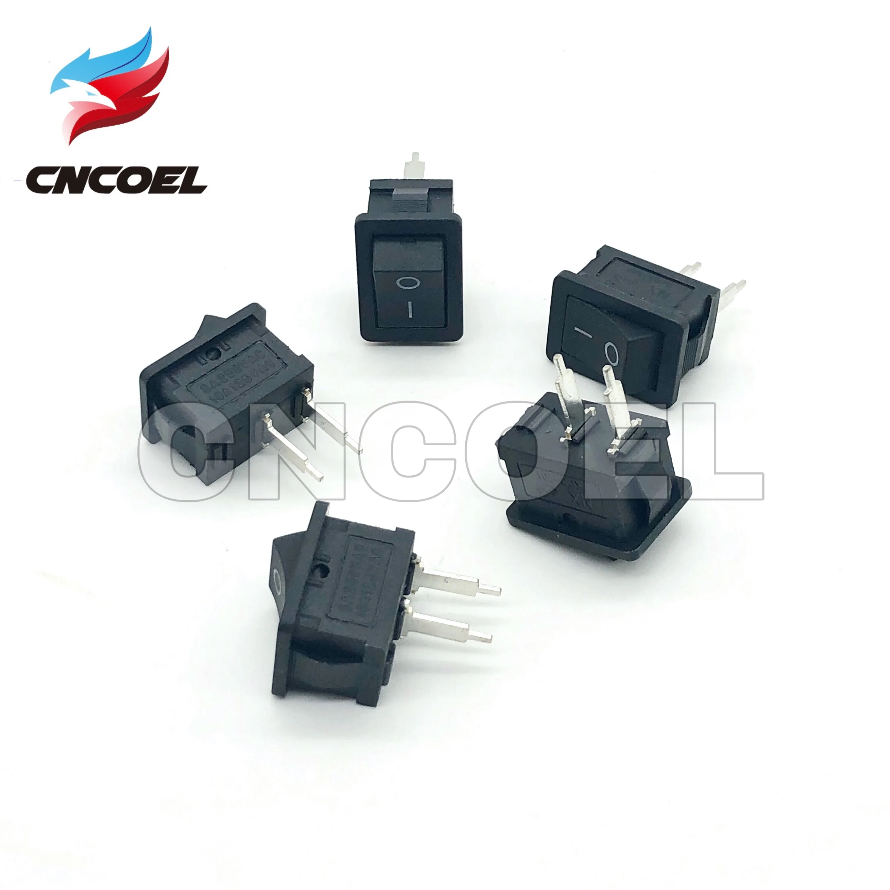 5Pcs 20*15MM Rocker Switch KCD-101 2 Pin 2 files 6A 250VAC/10A 125VAC Push Button Switch