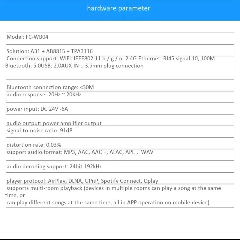 Up2Stream WiFi и Bluetooth5.0 Hi-Fi стерео Класс D Цифровой мультикомнатный аудио усилитель