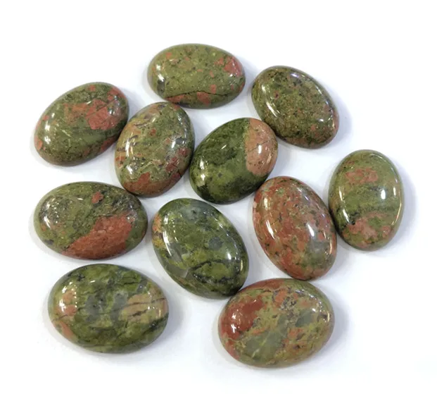 

Genuine Unakite Cabochon Wholesale 18x25mm Oval shape gemstone beads for jewelry making 10pcs/lot free shipping