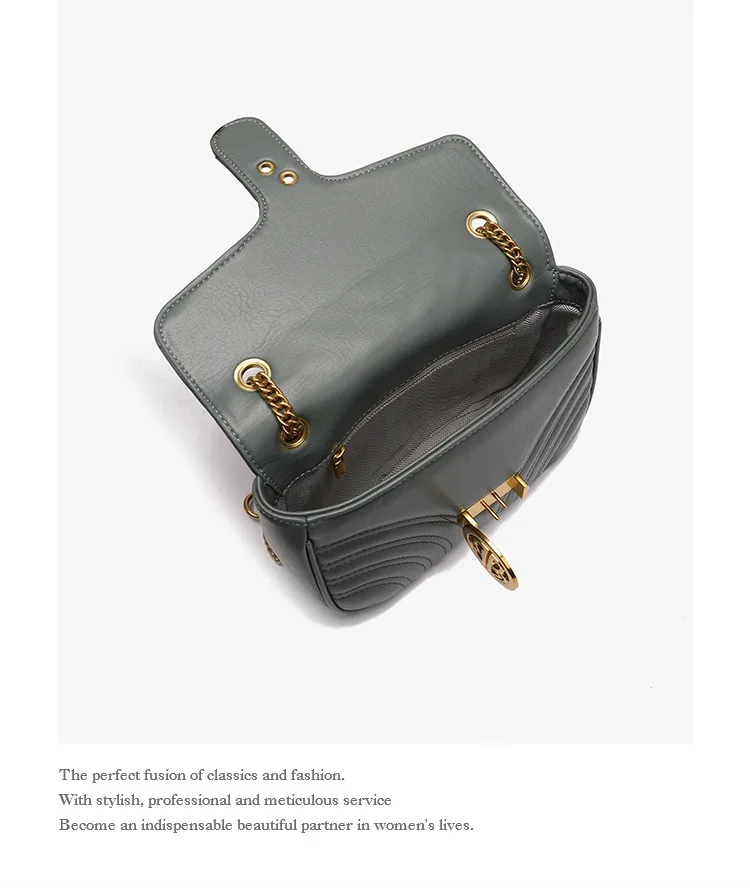 

Luxury Genuine Leather Chain Women Bags 2021 New Messenger Small Square Bag Purses and Handbags Designer Fashionable Women Bags