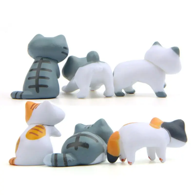 

1 Piece Cartoon Poor Box Cat Kitty Kitten Model Small Statue Car Figurine Crafts Garden Figurine Ornament DIY Miniatures Gifts