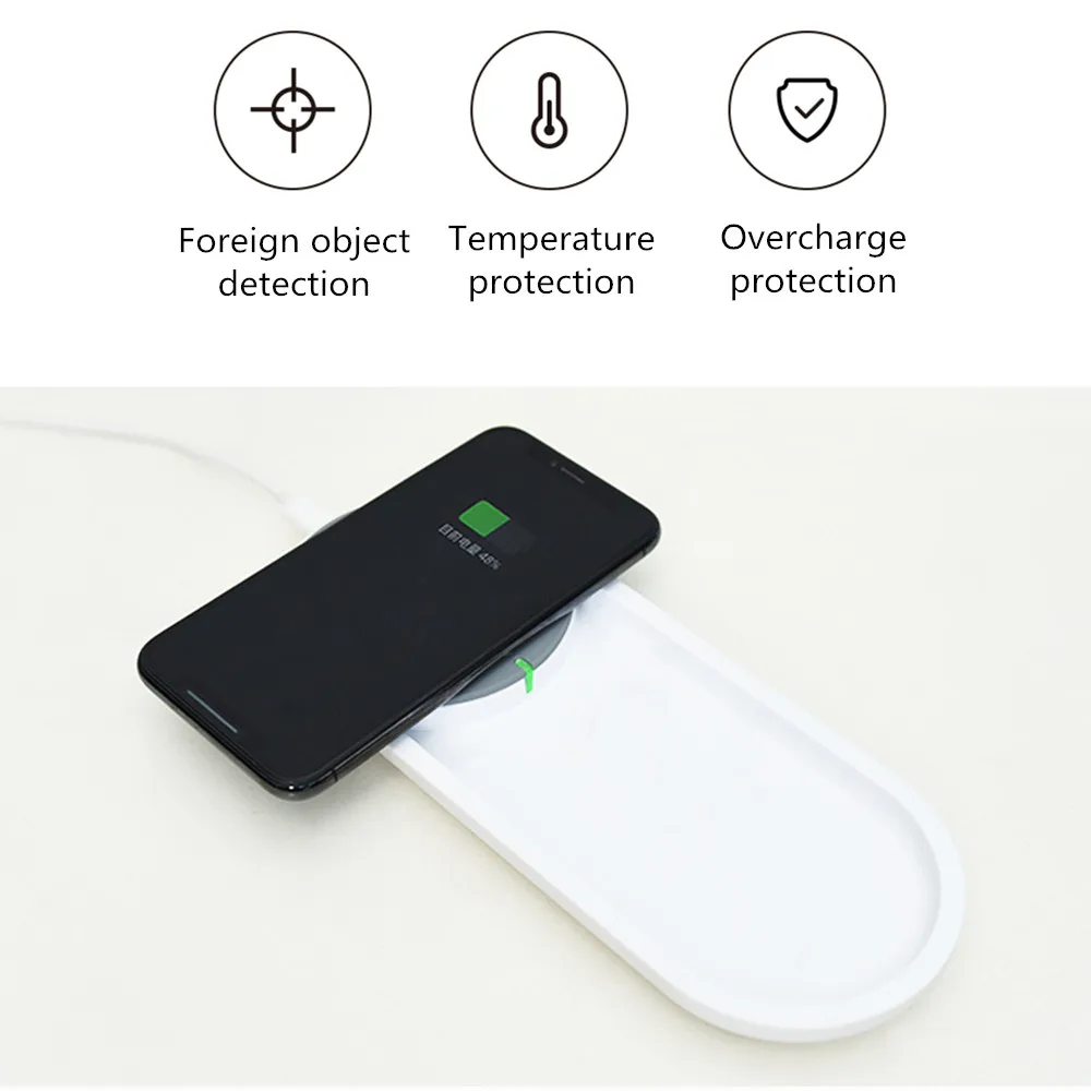 Беспроводное зарядное устройство Xiaomi, Ночной светильник, набор, портативная беспроводная зарядка, сенсорная Операционная лампа для телефонов iPhone, samsung, huawei, Xiaomi