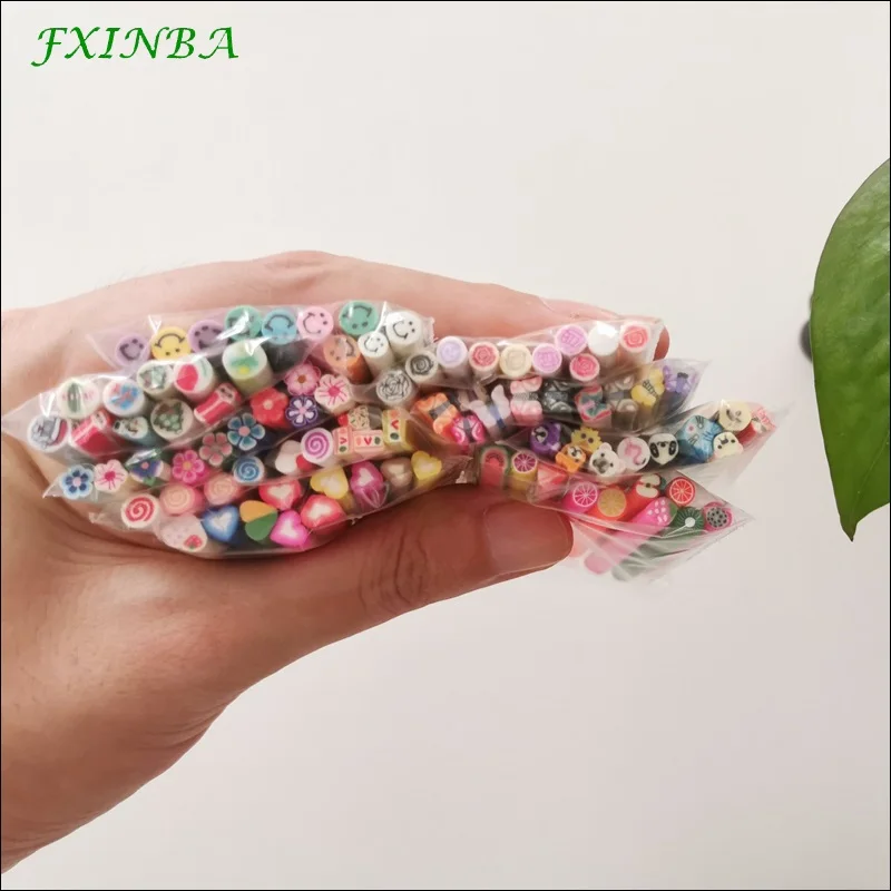 FXINBA 10 шт./лот Fimo фруктовые Ломтики Для слайма/ногти искусство советы глины искусственные фруктовые ломтики палочки Slimes игрушки Lizun DIY