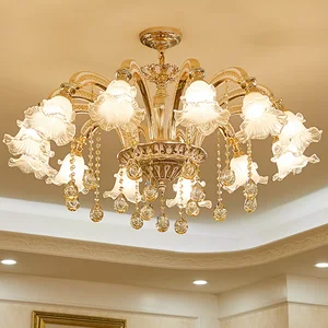 Золотая хрустальная люстра, современное освещение для гостиной, столовой, люстра, хрустальные люстры k9, хрустальные светильники