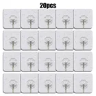 20105 шт., прозрачные крепкие настенные крючки без гвоздей