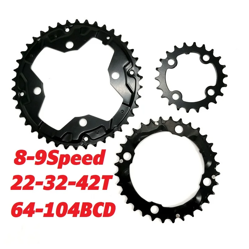 

Колесо для горного велосипеда, 24/27 скоростей, 104BCD 64BCD 22T 32T 42T