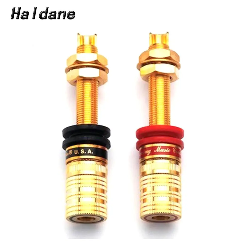 4 шт., Hi-Fi аудио, позолоченный OFC CMC 838L-G, усилитель динамика, Клемма, Банановый штекер, выходной разъем