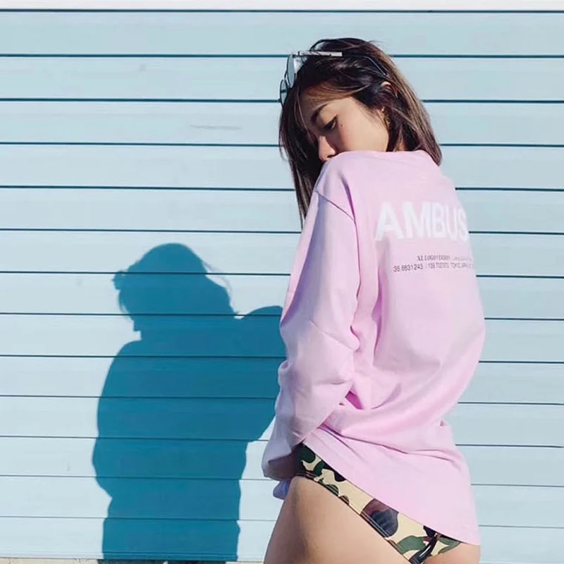 Засада футболка для мужчин и женщин модная повседневная хлопчатобумажная одежда