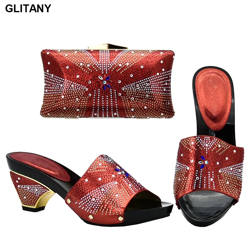 Новое поступление Итальянская обувь с подходящими сумками для женщин и