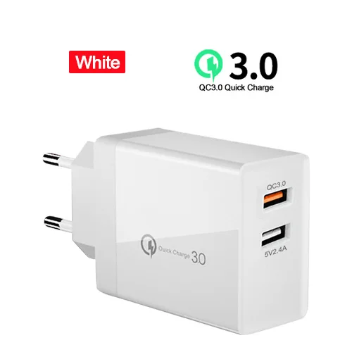 EU 3.0 USB Charger PHOMAX USB зарядное устройство 3,0 240 в быстрое зарядное устройство для телефона для iPhone X xs 8 7 iPad samsung Galaxy s8 s9 s10 Galaxy HTC Xiaomi Huawei Nexus - Тип штекера: EU 3.0 USB Charger