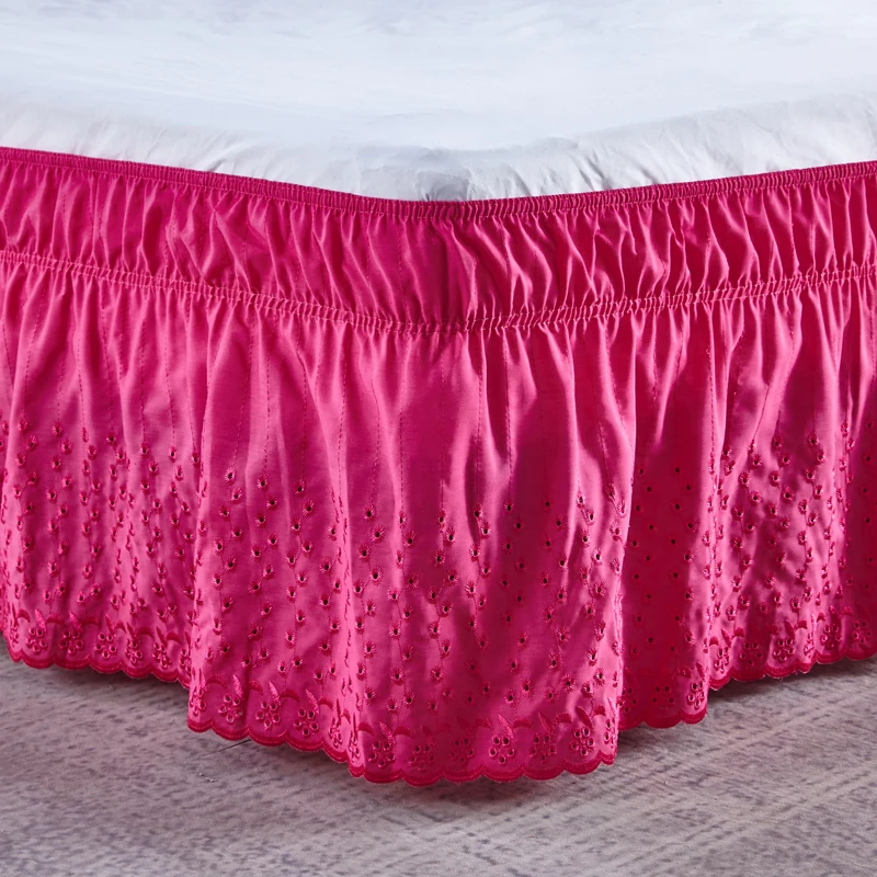 Серый/красный/синий/Золотой вышитый без поверхности кровати эластичная лента