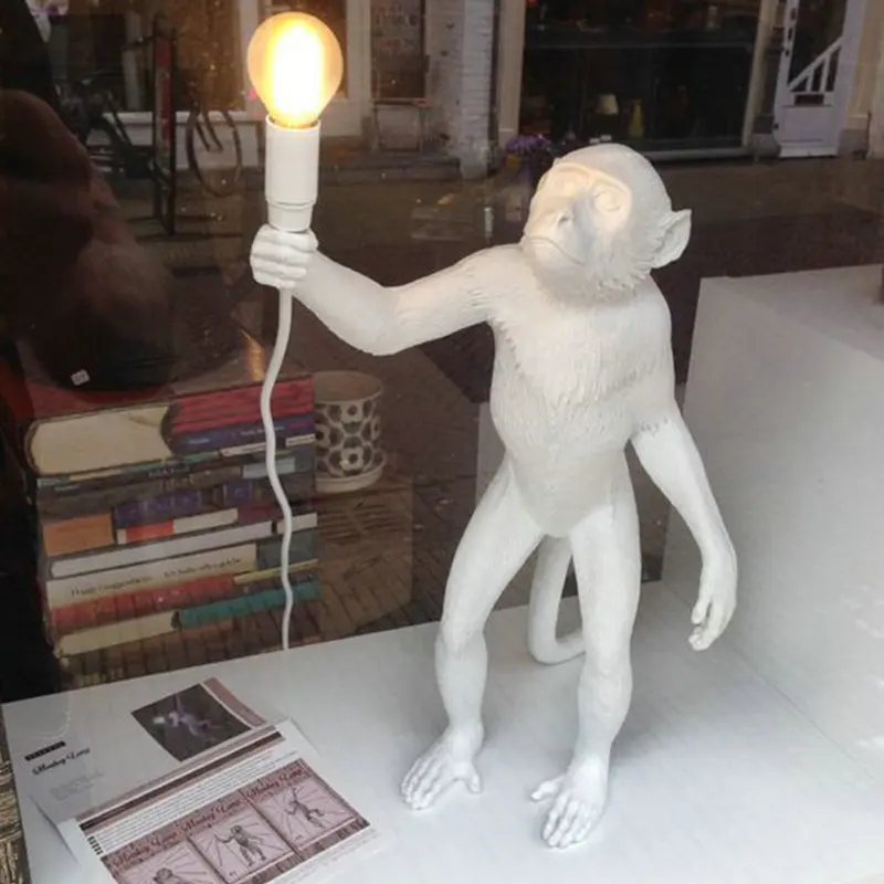 Светодиодный ночник с обезьяной в винтажном промышленном дизайне для спальни