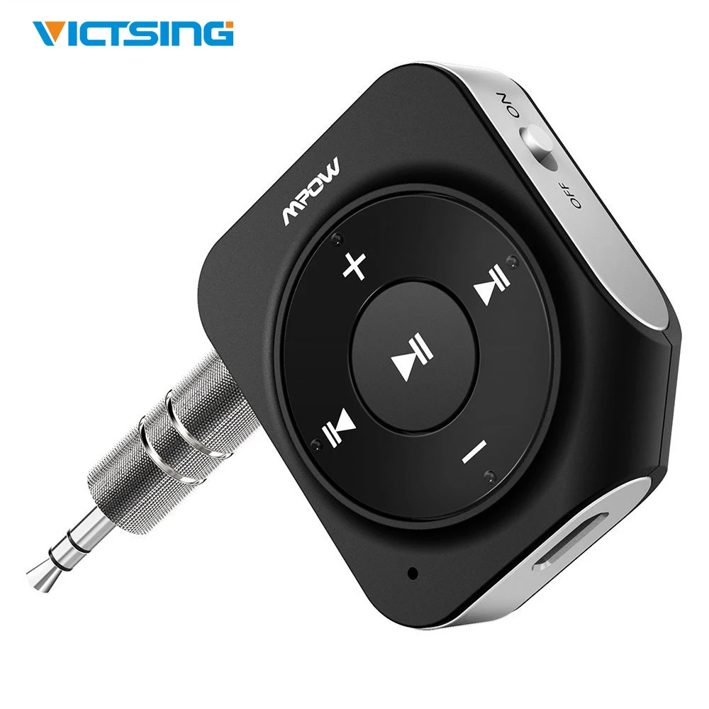 Bluetooth ресивер VicTsing AUX с 2 встроенными микрофонами Aux адаптер быстрой зарядкой