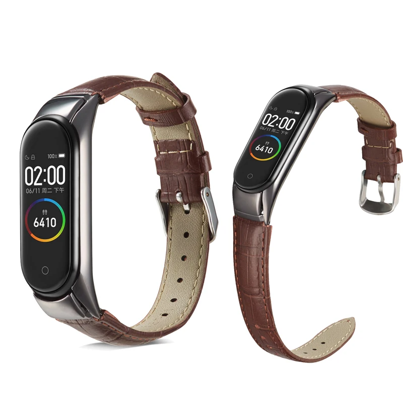 Лидер продаж браслет из натуральной кожи для Xiaomi Mi Band 3 ремешок часов смарт